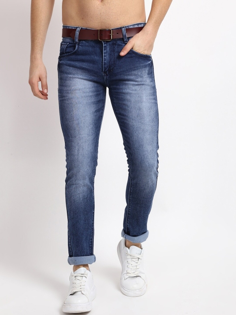 

V2 Value & Variety Men Blue Mid Rise Regular Fit Heavy Fade Jeans