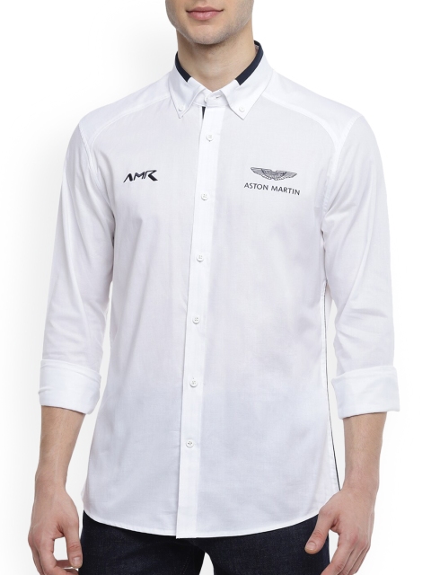

HACKETT LONDON Men White Casual Shirt With Logo Printed