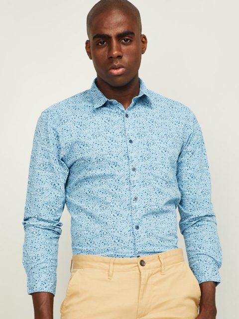 

CODE by Lifestyle Men Blue Slim Fit Floral Printed Cotton Casual Shirt