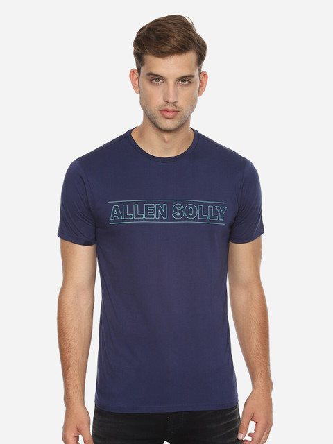 

Allen Solly Men Blue Typography NA T-shirt NA