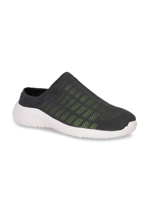 

Bruno Manetti Men Green Textured Slip-On Sneakers