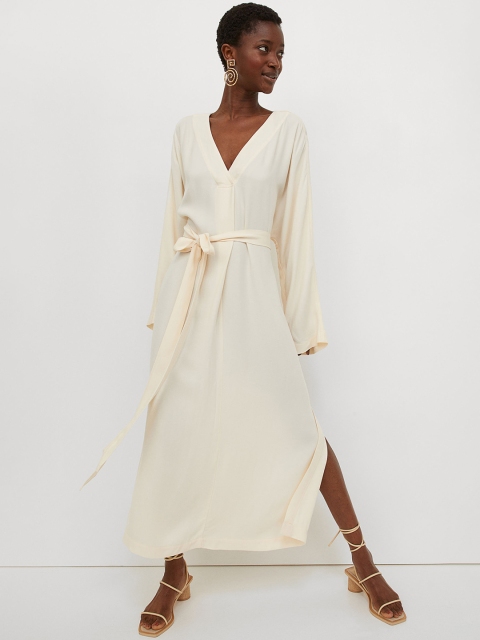 

H&M Women Cream-Coloured Kaftan Dress