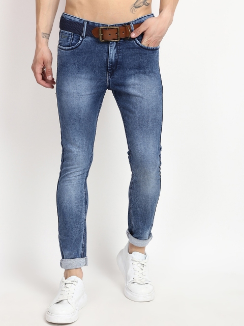 

V2 Value & Variety Men Blue Clean Look Mid Rise Heavy Fade Jeans