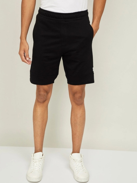 

UCLA Men Black Solid Mid-Rise Casual Shorts
