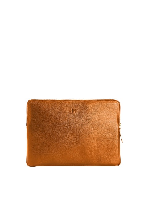 

MERECER MELHOR Tan Leather Laptop Sleeve