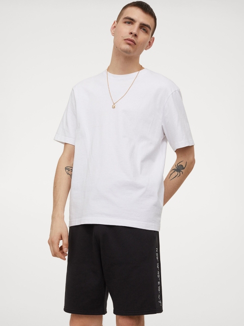 

H&M Men Black Regular Fit Sweatshirt Shorts