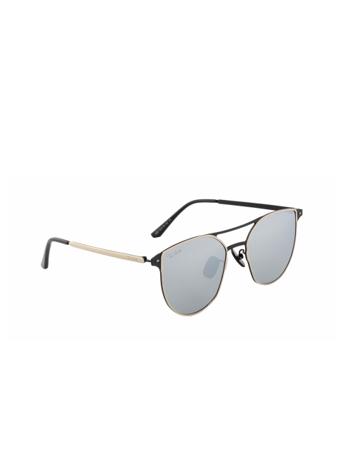 

Ted Smith Unisex Mirrored Lens & Black Polarised Aviator Sunglasses TSO-P1055_SIL, Silver