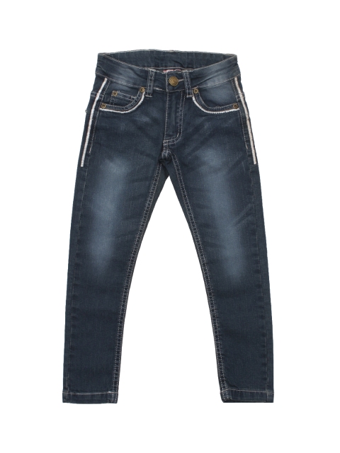 

Lil Lollipop Girls Blue Tapered Fit Light Fade Jeans