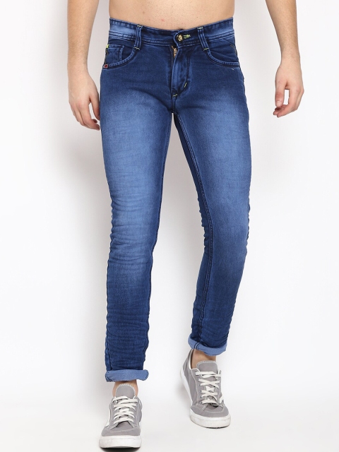 

V2 Value & Variety Men Blue Heavy Fade Clean Look Jeans