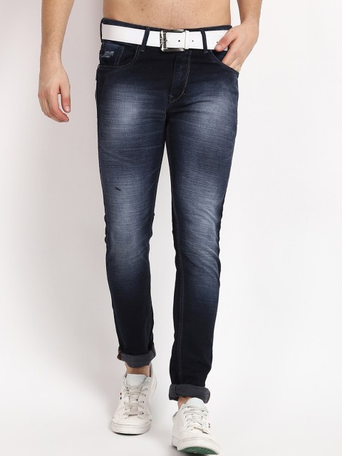 

V2 Value & Variety Men Blue Heavy Fade Clean Look Jeans