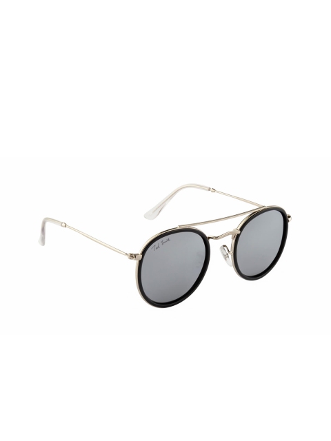 

Ted Smith Unisex Grey Lens & Silver-Toned Aviator Sunglasses with Polarised Lens