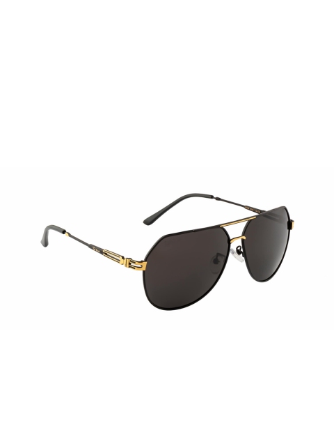 

Ted Smith Unisex Grey Lens & Black Aviator Sunglasses with Polarised Lens