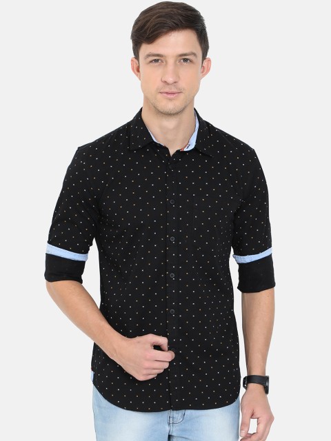 

HERE&NOW Men Black Slim Fit Printed Casual Shirt