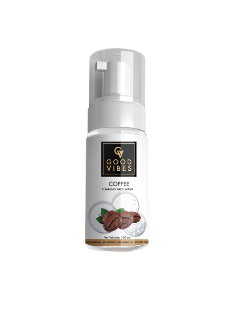 

Good Vibes Coffee Foaming Face Wash 150 ml, Transparent