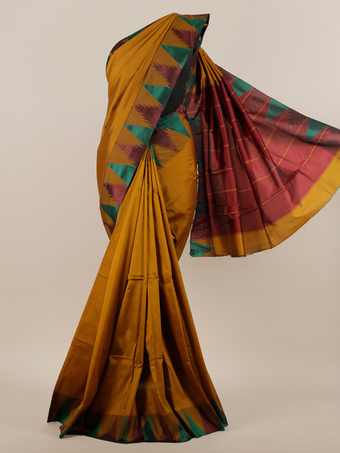 

Pothys Mustard & Maroon Art Silk Saree