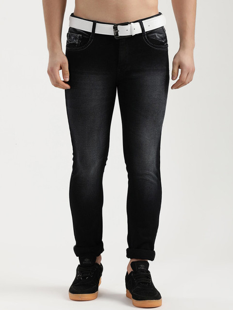 

V2 Value & Variety Men Black Heavy Fade Clean Look Jeans