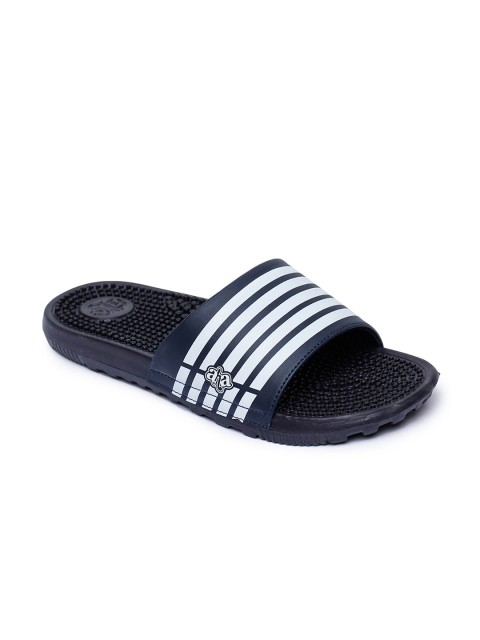 

Liberty Men Navy Blue & White Striped Sliders