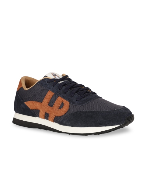 

Hush Puppies Men Blue Colourblocked Suede Sneakers