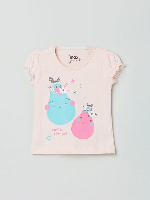 

max Girls Pink Regular Cotton Top