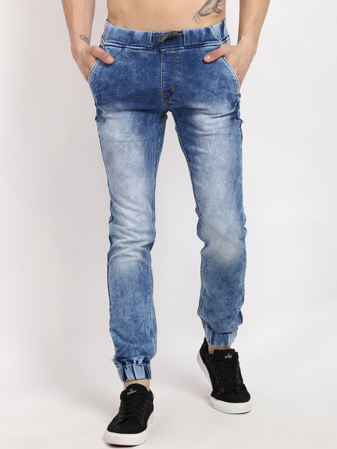 

V2 Value & Variety Men Blue Clean Look Heavy Fade Jogger Jeans