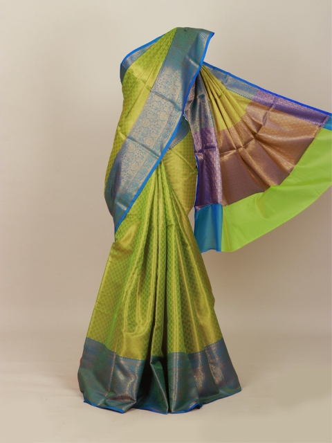 

Pothys Green & Blue Woven Design Zari Art Silk Banarasi Saree