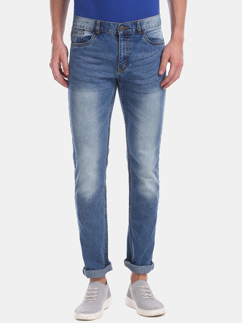 

Newport Men Blue Slim Fit Stone Wash Heavy Fade Jeans