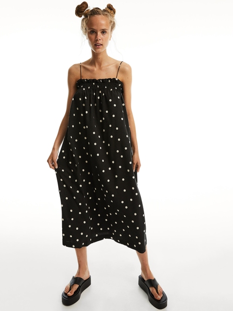 

H&M Black A-Line Sleeveless dress