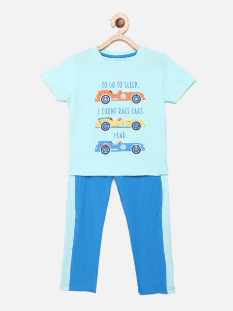

mackly Boys Blue & Orange Night Suit