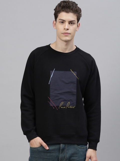 

RARE RABBIT Men Black Sweatshirt