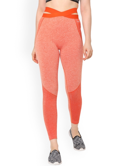 

Sweet Dreams Women Orange Colourblocked Sports Tights