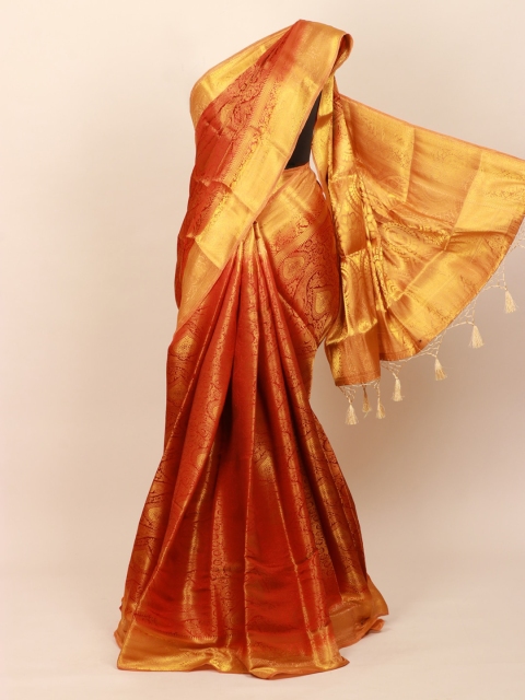 

Pothys Maroon & Gold Woven Design Zari Art Silk Banarasi Saree