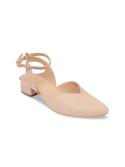 

Rocia Women Beige Solid Block Pumps