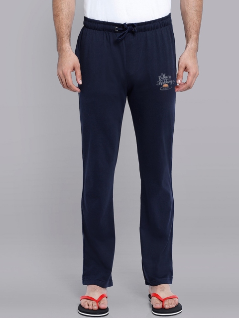 

Free Authority Men Navy Blue Friends Printed Cotton Lounge Pants