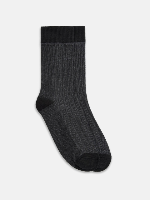 

RICHARD PARKER by Pantaloons Men Grey Patterned Above-Ankle Socks
