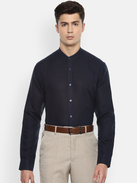 

Louis Philippe Men Navy Blue Slim Fit Printed Casual Shirt