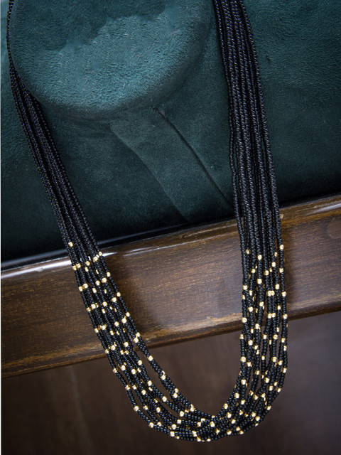 

Alankruthi Gold-Toned & Black Layered Chain