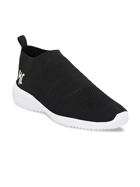 

Alberto Torresi Men Black Woven Design Slip-On Sneakers