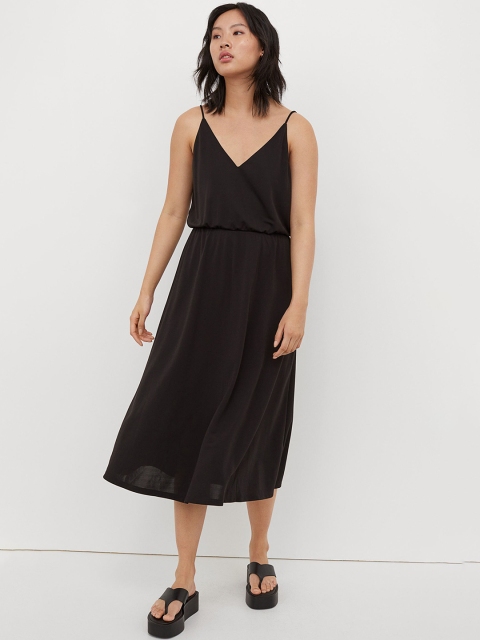 

H&M Women Black Solid Jersey Dress