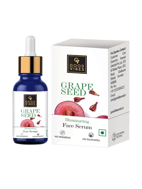 

Good Vibes 10ml Grape Seed Illuminating Serum, Transparent