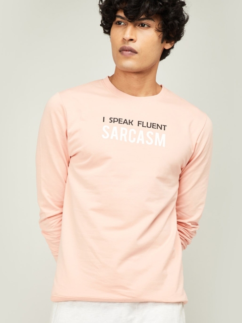 

Fame Forever by Lifestyle Men Pink Typography Printed Round Neck Sweatshirt