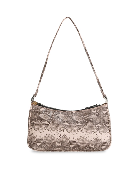 

Apsis Beige Textured Half Moon Hobo Bag