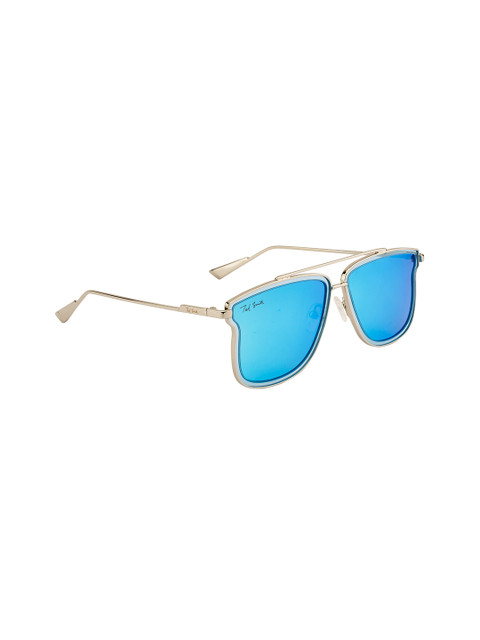 

Ted Smith Unisex Blue Lens & Silver-Toned Square Sunglasses TSO-P0876_C3-Blue