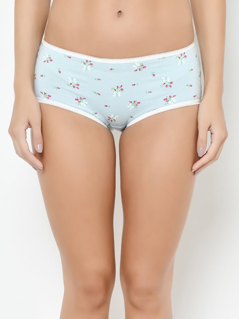 Cosmo Lady Women Assorted Boy Shorts Briefs LK6B08BlueMedium