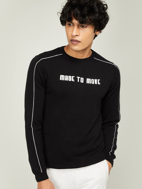

Kappa Men Black Typography Sweatshirt