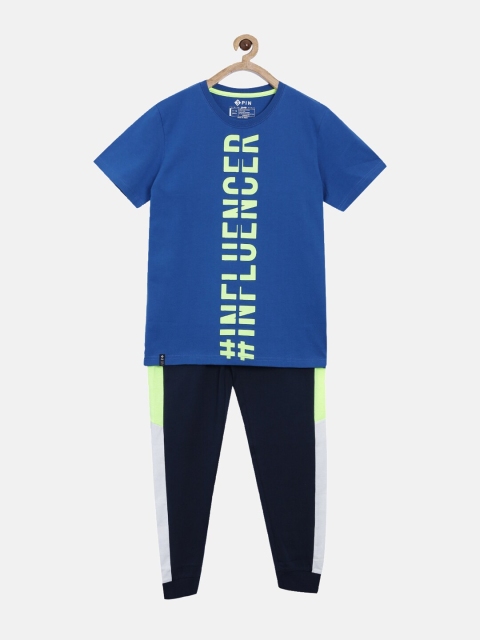 

3PIN Boys Blue & White Printed T-shirt with Trousers