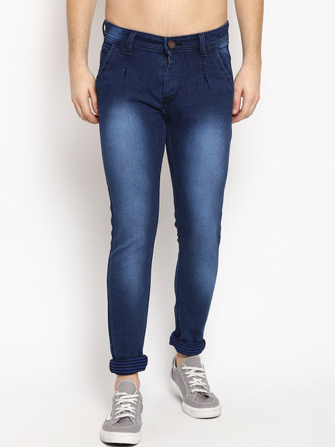 

V2 Value & Variety Men Blue Low Distress Light Fade Jeans