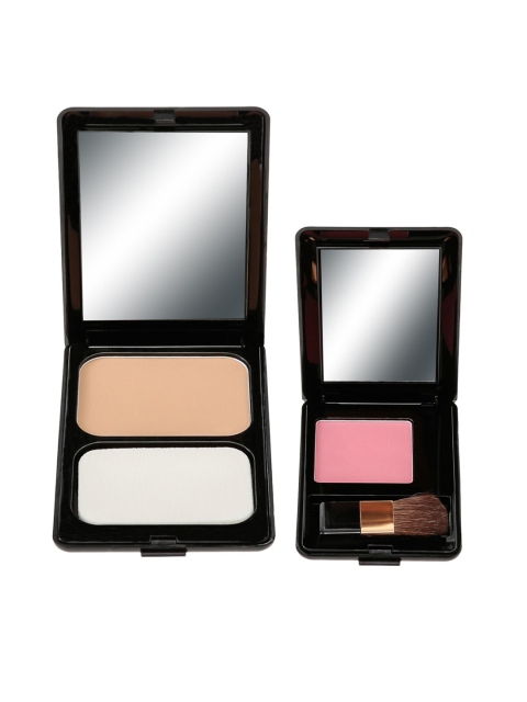 

ELEANOR Set of 2 Wet & Dry Powder Foundation & Powder Blush, Beige