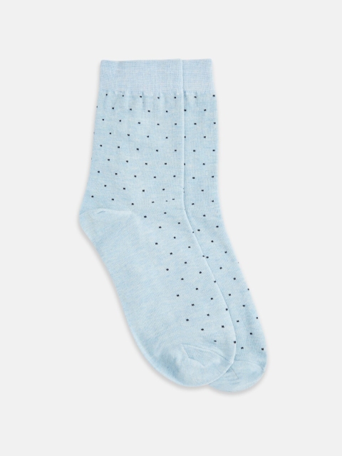 

RICHARD PARKER by Pantaloons Men Blue Patterned Calf-Length Socks