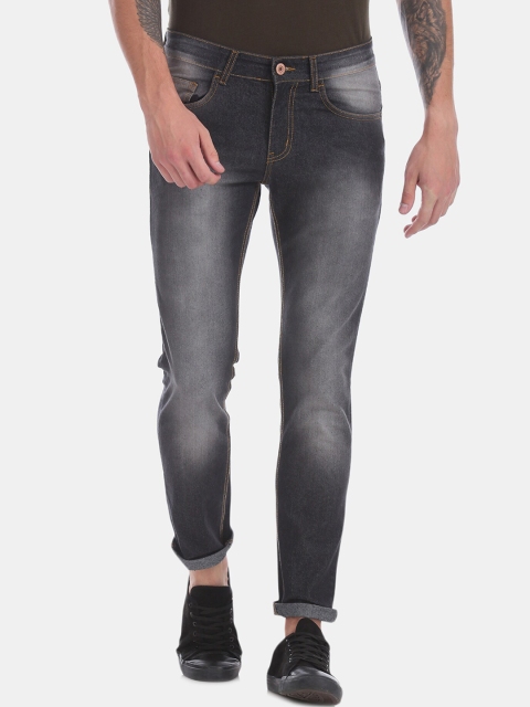 

Newport Men Black Skinny Fit, Stone Wash, Low-Rise, Heavy Fade Jeans