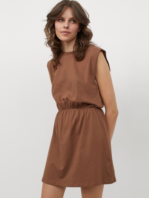 H&M Women Brown Jersey Dress